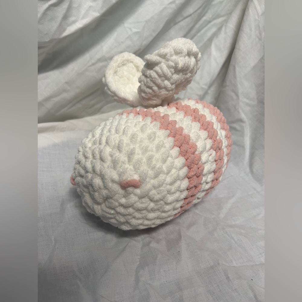 Handmade Crocheted Bumble Bee Pastel Pink